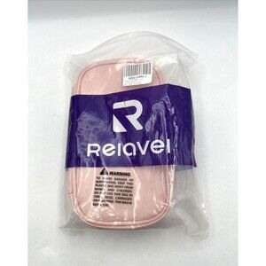 Relavel Makeup Bag Pink 2 Layers Zipper Close Travel Cosmetic Bag - NEW